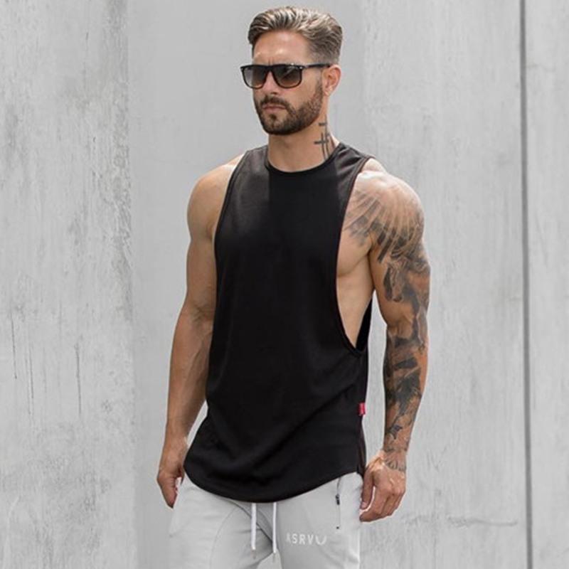 Long Sleeveless Bodybuilding Muscle Tank