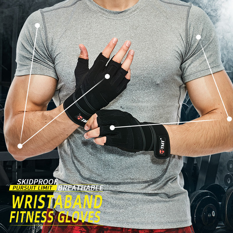 Workout Gloves with Wrist Strap