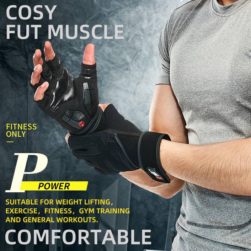 Workout Gloves with Wrist Strap