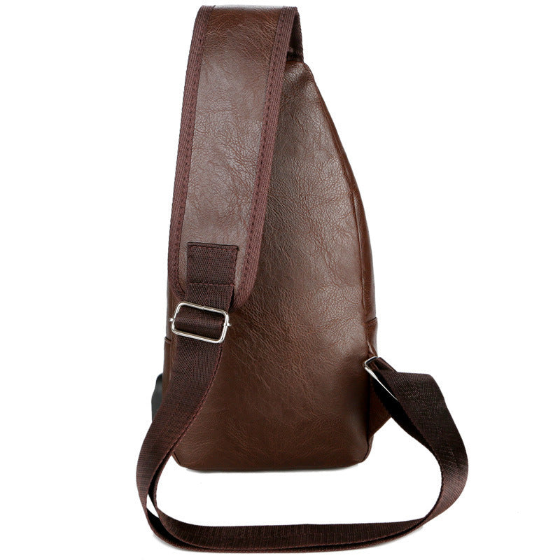 Crossbody Charging Leather Shoulder Bag