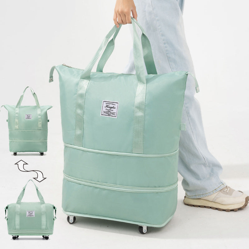 Rolling Gym Bag with Double-Layer Dry and Wet Separation