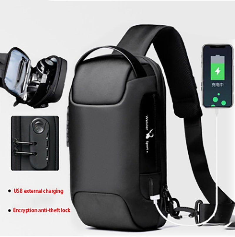 Waterproof Charging Anti-Theft Crossbody Bag